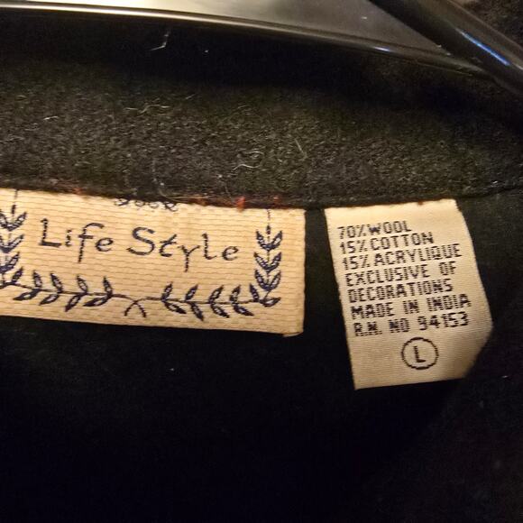 Life Style Christmas Reindeer Wool Blend Vest - Picture 4 of 4